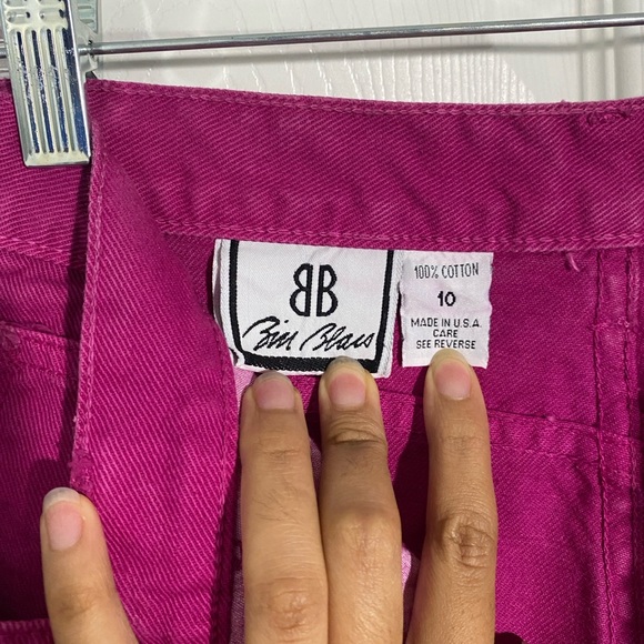 Vintage Bill Blass magenta denim pants - Picture 3 of 5